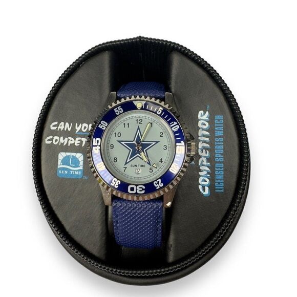 The Competitor Licensed Sports Watch Vintage 90s Dallas Cowboys Wrist Watch - Picture 2 of 12